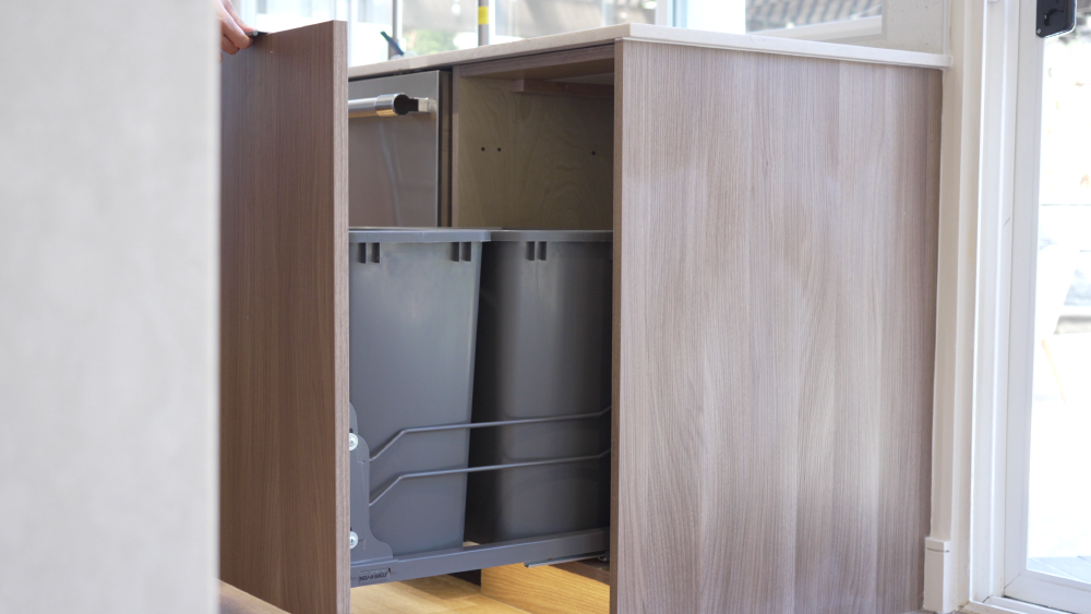Ronbow's built-in, dual-bin trash cans