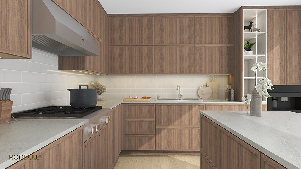 Stained Walnut Cabinet Render