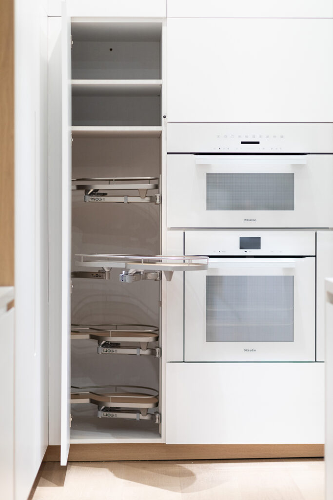 Lazy Susan custom cabinets in San Francisco Showroom