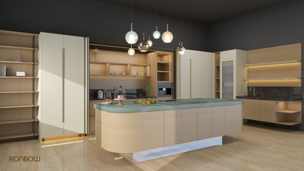 Ronbow curved cabinet renders