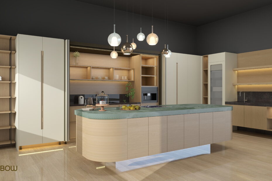 Ronbow curved cabinet